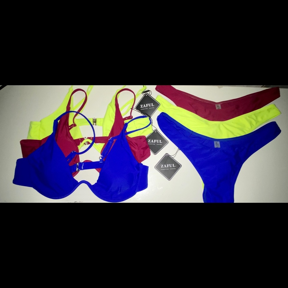 Aubree bundle sexy ZAFUL swim maroon NWTSOLD